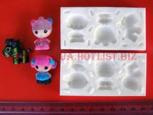 Силиконовый молд Крошки Лалалупси 3D (серия Lalaloopsy) Силиконовый молд Крошки Лалалупси 3D (серия Lalaloopsy)